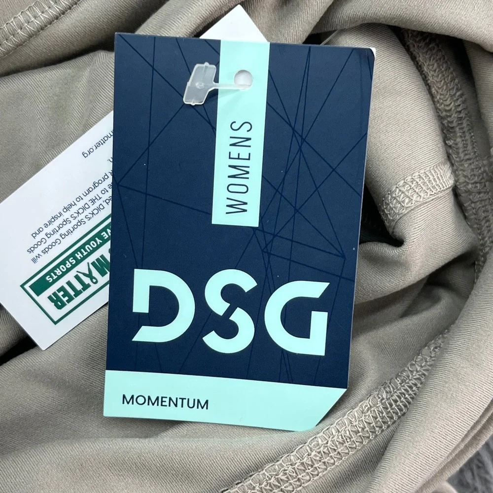 DSG Momentum Women's Capri‎ Leggings Pockets Athleisure Size L Beige